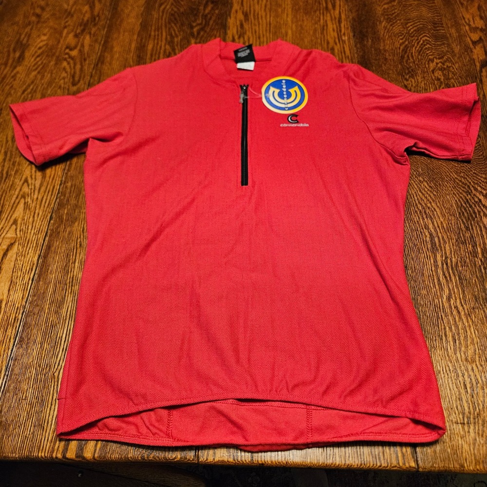Cannondale Mens‎ Basic Essential Herringbone Cycling Jersey Red XL M751 USA Made